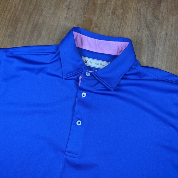 Donald Ross Other - Donald Ross Short Sleeve Golf Polo Shirt Mens L Blue Casual Logo Performance
